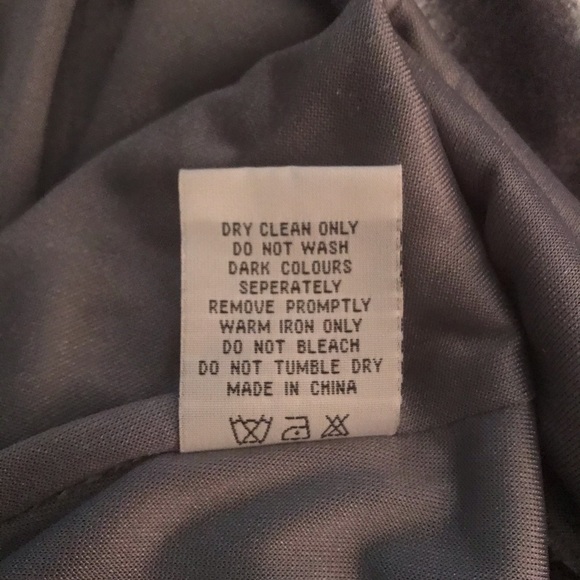 Silk navy evening dress with velvet detailing - Picture 11 of 11